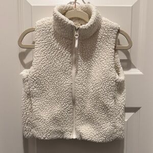 Crewcuts White Sherpa Fleece Vest